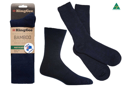 3 Pairs of KingGee Mens Bambo Work Socks Made In Australia