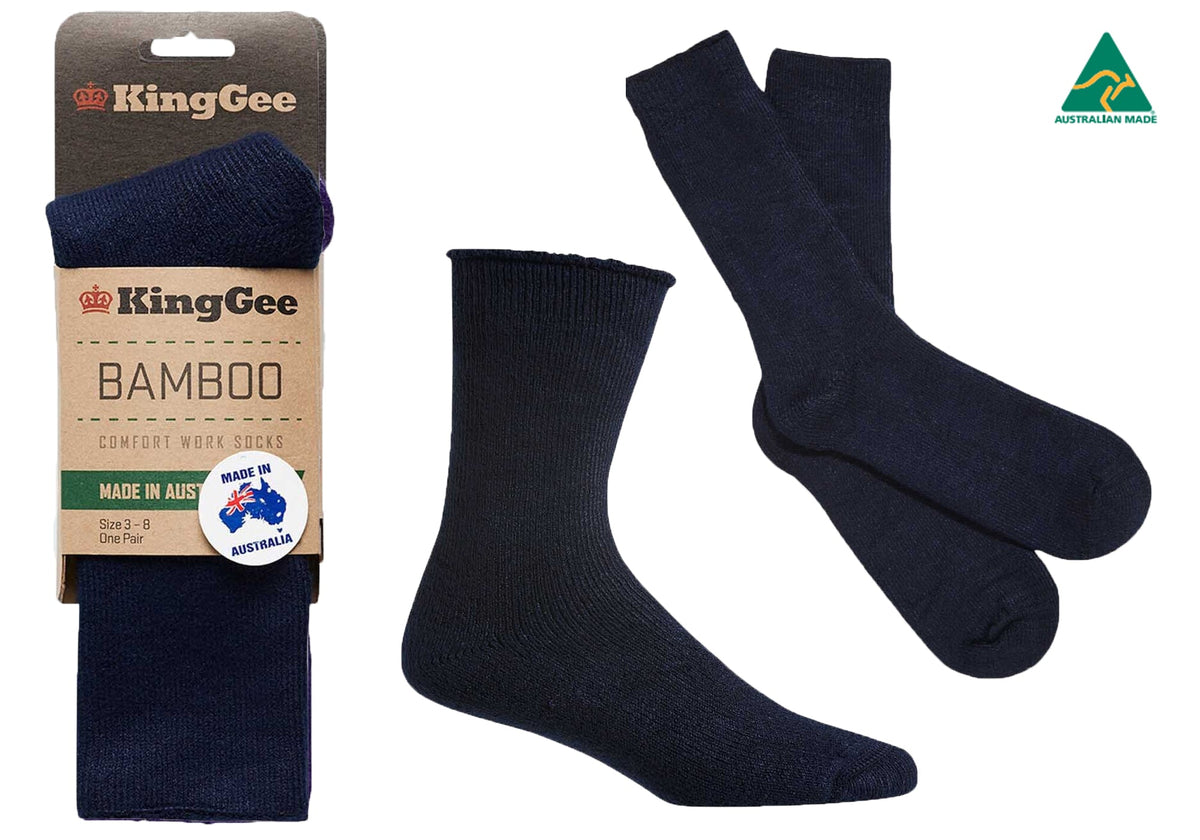 3 Pairs of KingGee Womens Bambo Work Socks Made In Australia