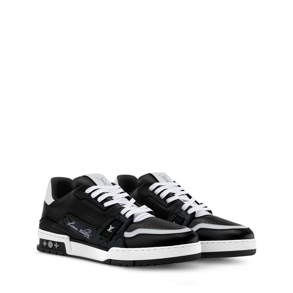 Louis Vuitton LV Trainer Black Monogram Leather Sneaker