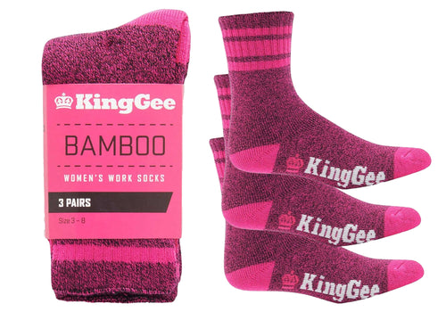 3 Pairs of King Gee Womens Bambo Work Socks